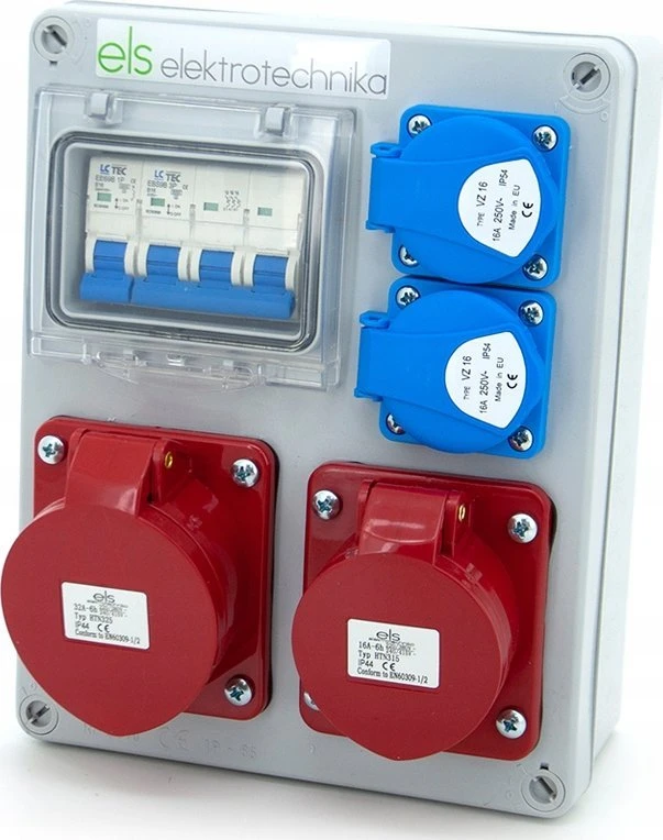Els Elektrotechnika 4NO21B11B1/4 Statybiniai skirstomieji įrenginiai Mikołajki 32/4 + 16/4 + 2*GS + apsaugos, sieninis korpusas, 4NO21B11B1/4