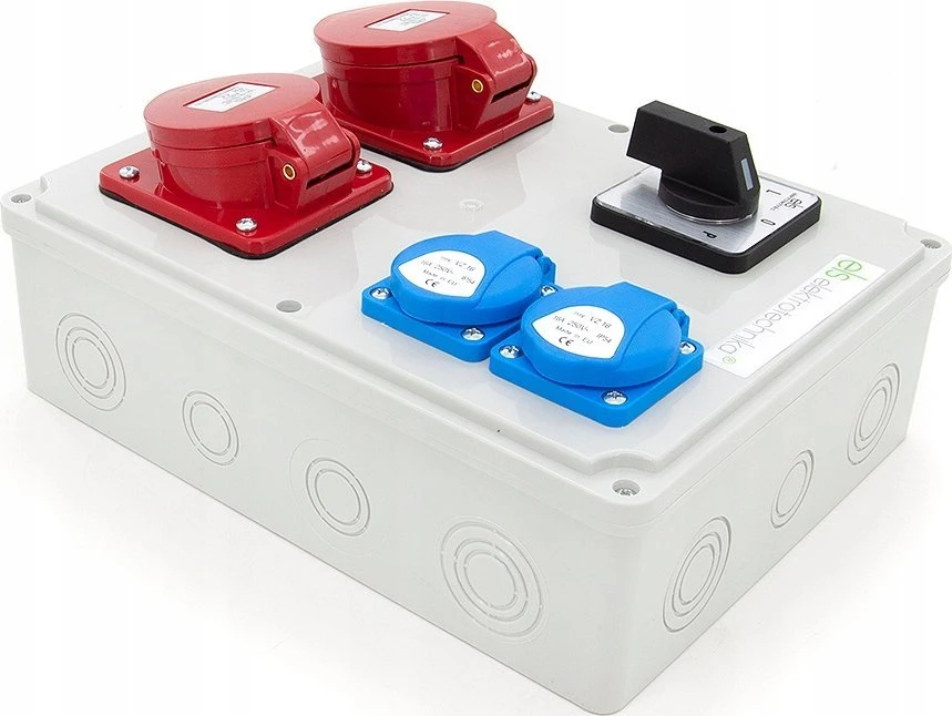 Els Elektrotechnika N211LP Statybinis skirstomasis įrenginys 16A/5P + 32A/5P + 2*GS 230V + L-0-P jungiklis, N211LP