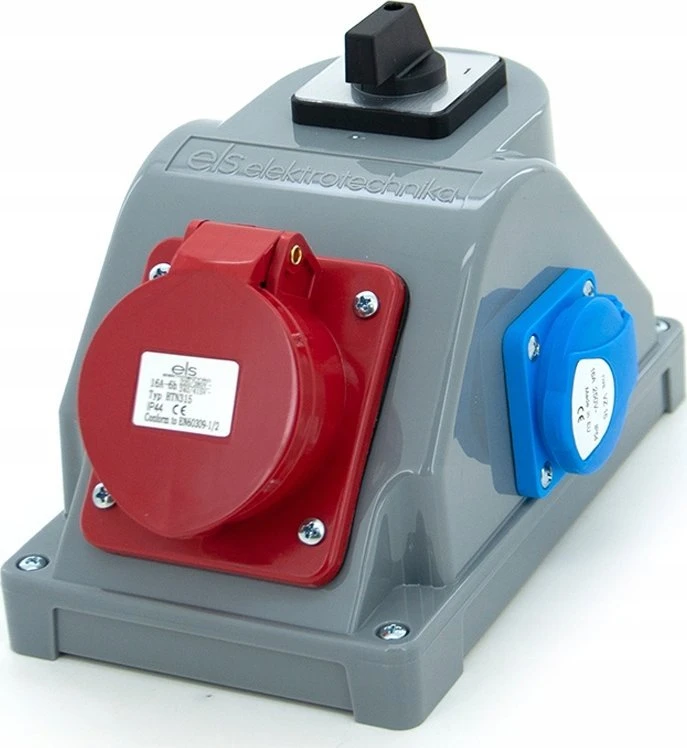 Els Elektrotechnika N110-01COMBO Konstrukcinis skirstomasis skydas tipas COMBOPOL 16A/5 + GS 230V + 0-1 jungiklis, sieninis/paviršinis korpusas, N110-01COMBO