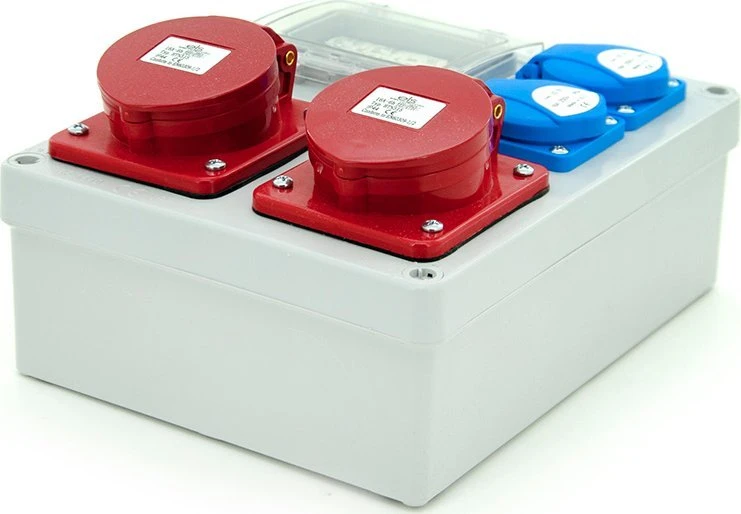 Els Elektrotechnika 4NO21B21B0/4 Statybiniai skirstomieji įrenginiai Mikołajki 2*16A/4 + 2*GS + apsaugos, sieninis korpusas, 4NO21B21B0/4