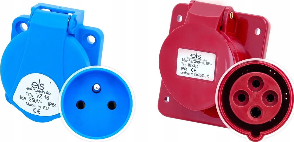 Els Elektrotechnika 4NO21B21B0/4 Statybiniai skirstomieji įrenginiai Mikołajki 2*16A/4 + 2*GS + apsaugos, sieninis korpusas, 4NO21B21B0/4