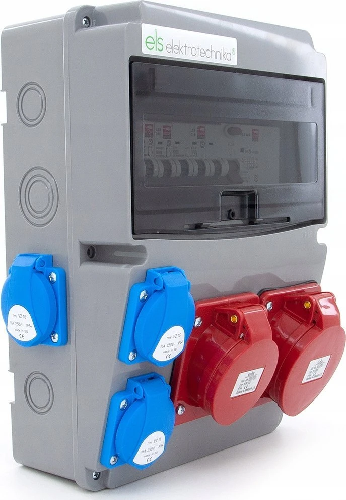 Els Elektrotechnika 11NO42C11C1F Konstrukciniai skirstomieji įrenginiai 32A/5P + 16A/5P + 4*GS 230V + apsaugos + diferencialas, 11NO42C11C1F