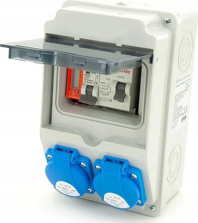 ELS Elektrotechnika Statybinė, sodo skirstykla 2*GS 230V + apsaugos + diferencialas + sertifikuotas MID matuoklis, 6NO21C00FL