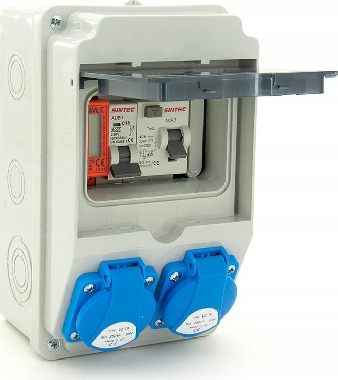ELS Elektrotechnika Statybinė, sodo skirstykla 2*GS 230V + apsaugos + diferencialas + sertifikuotas MID matuoklis, 6NO21C00FL