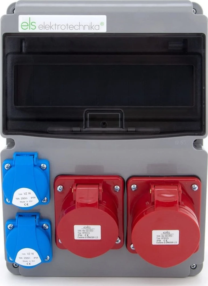 ELS Elektrotechnika Statybinis skirstomasis skydas 32A/5P + 16A/5P + 2*GS 230V, 11NO211