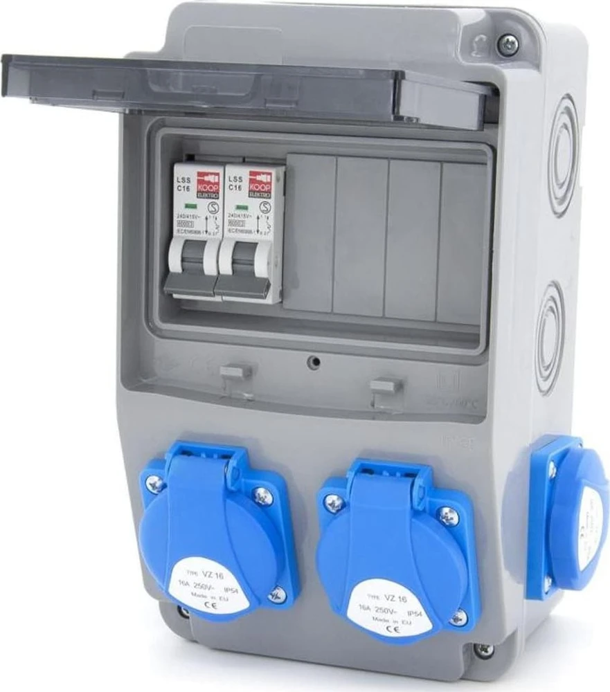 ELS Elektrotechnika Statybiniai ir sodo skirstomieji įrenginiai 4*GS 230V + apsaugos, 6NO42C00