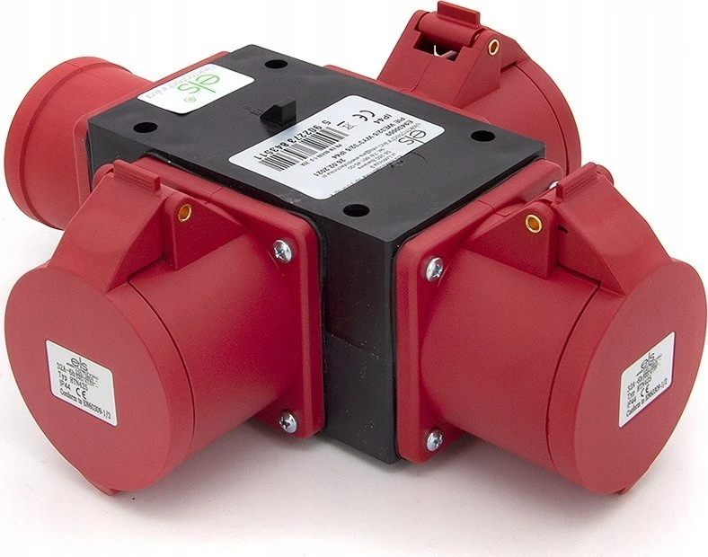 ELS Elektrotechnika Trigubas skirstytuvas / power tee nešiojamas IP44 32A 5P 400V P003W