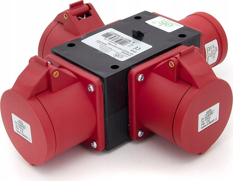 ELS Elektrotechnika Trigubas skirstytuvas / power tee nešiojamas IP44 32A 5P 400V P003W