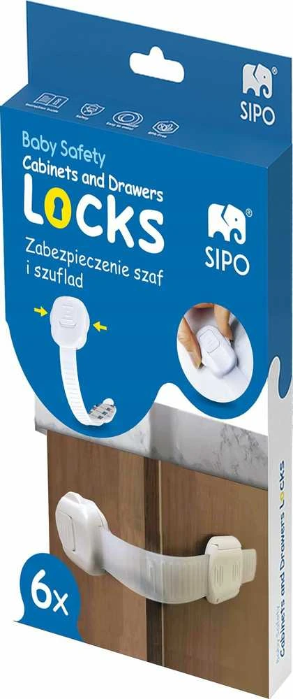 Spintelių užraktai nuo vaikų Sipo SBS-218, 6vnt.