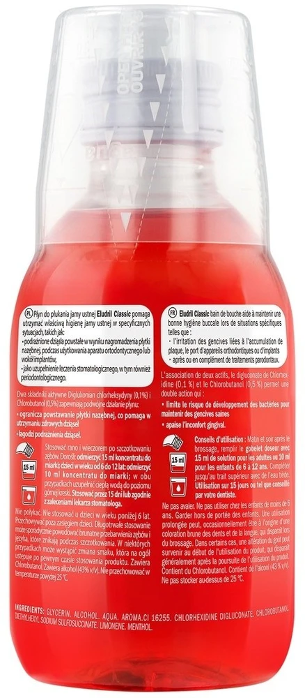 Eludril Eludril, burnos skalavimo skystis nuo apnašų, 200 ml, unisex