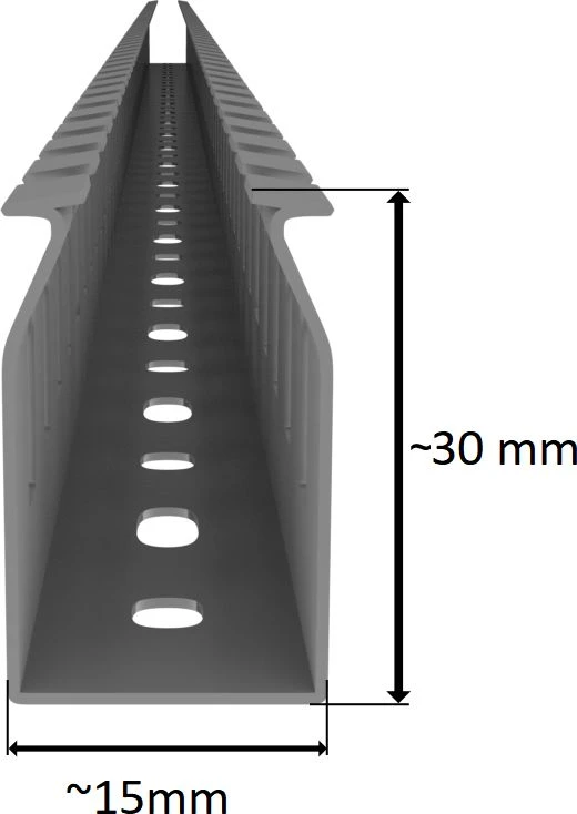 Em Group E22 Šukų padėklas 15x30 pilkas E22 /2m/