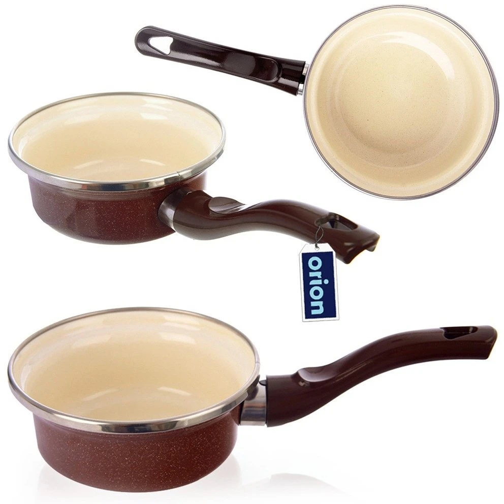 Orion Emaliuotas Puodas 12 cm, 350 ml, Rudas