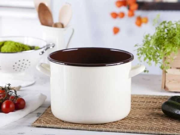 Altom Design Tiesus puodas 5,8l, skersmuo 22cm, aukštis 16cm, kreminė/vidus tamsus
