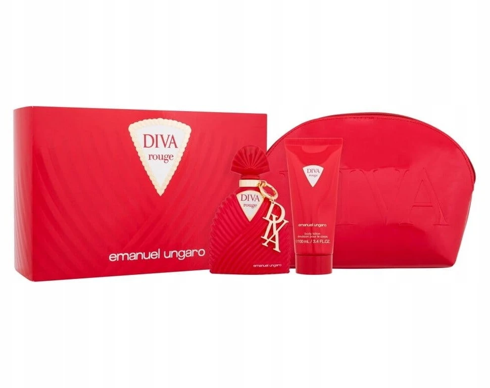 Emanuel Ungaro Diva Rouge Epv 100ml Leche Corporal 100ml Neceser dovanų rinkinys