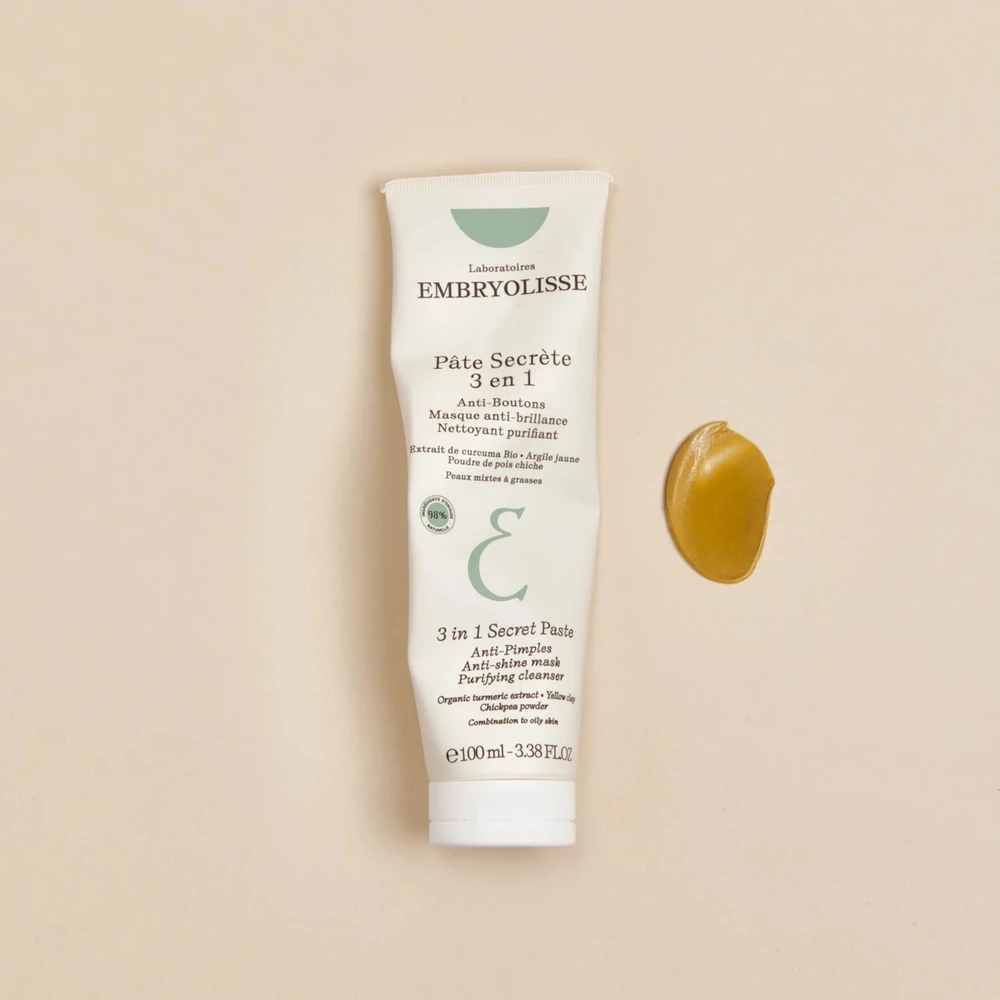 Embryolisse 3in1 Secret Paste veido priežiūros pasta mišriai ir riebiai odai, linkusiai į spuogus, 100 ml