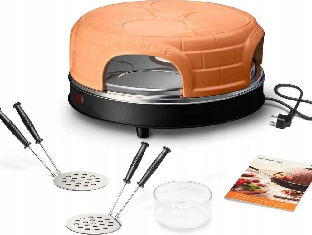 EMO Emerio Pizzarette picos keptuvė / kepsninė 1 pica(os / ų) 1100 W Juoda, Ruda