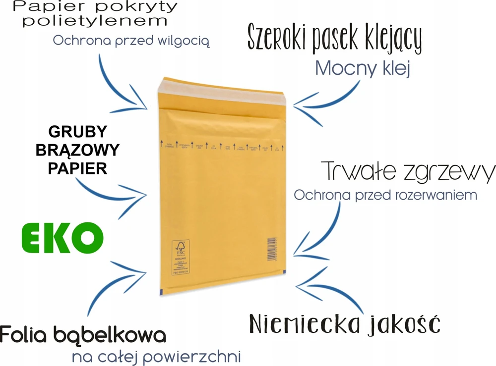 Kuvert Vokas siuntiniams Nr. 14, D, 202x275mm (180x265mm), rudos spalvos, 1vnt