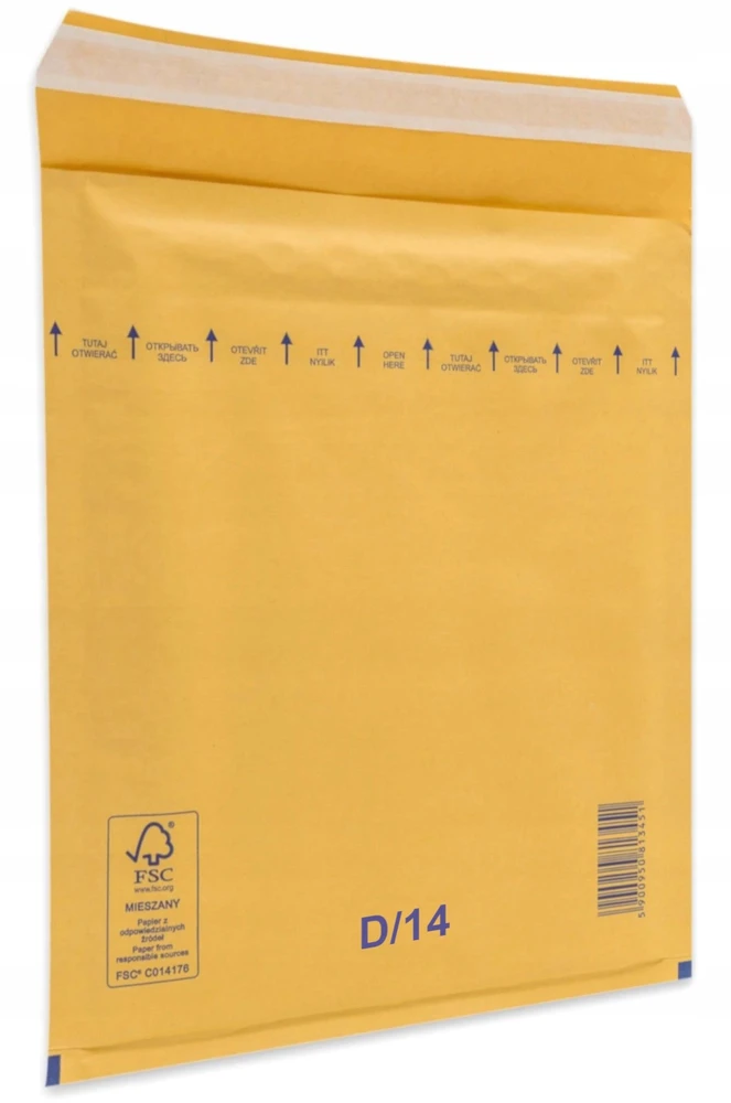Kuvert Vokas siuntiniams Nr. 14, D, 202x275mm (180x265mm), rudos spalvos, 1vnt
