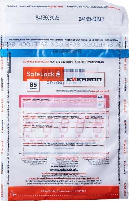Emerson apsauginiai vokai B4 ikb250385ptk100 skaidrūs 100 vnt.