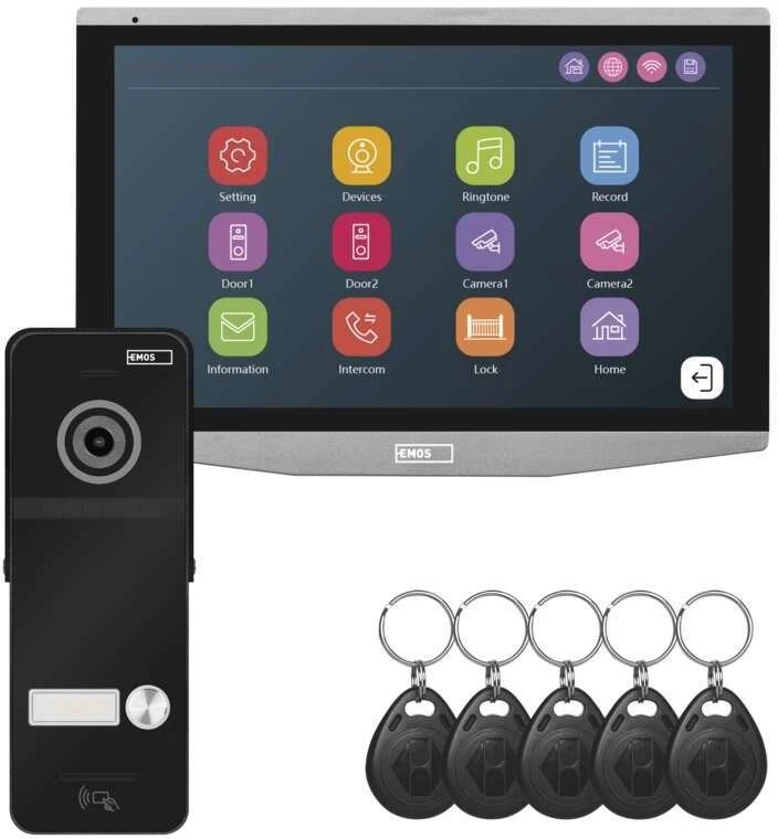 „Emos“ vaizdo domofonas 7 colių su jutikliniu ekranu IP-750A / Wi-Fi / H4020