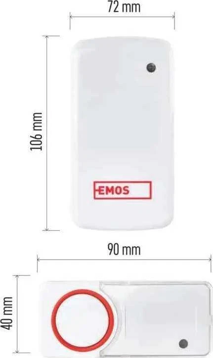 Emos Bevielis durų skambutis AC 1 skambutis 1 mygtukas