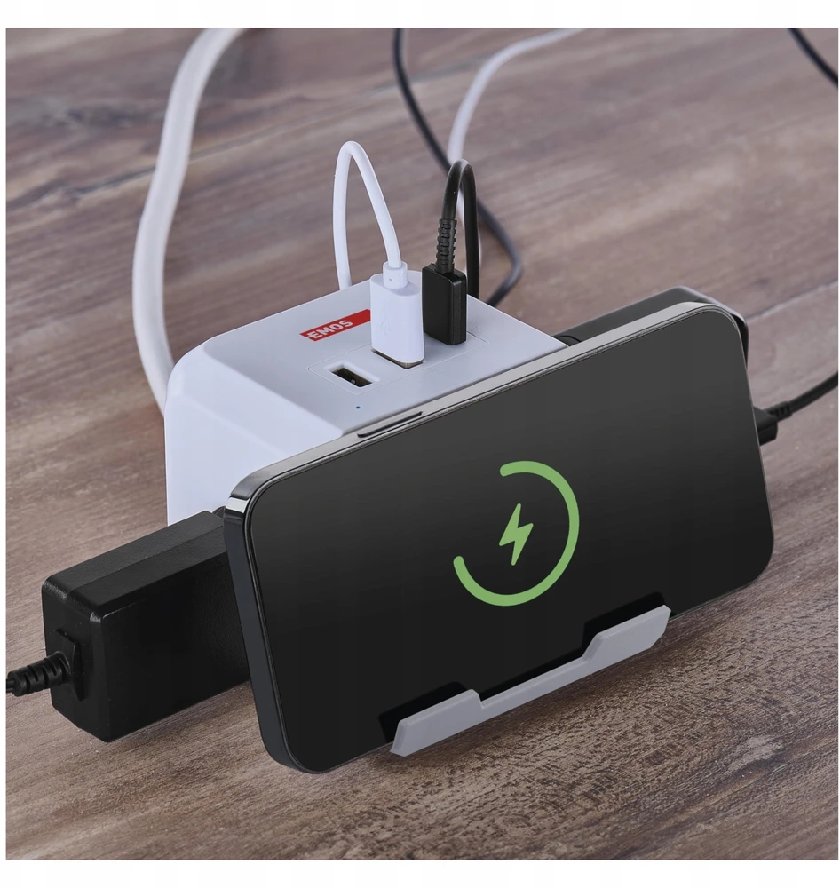 Emos EXTENSION 2 SOCKETS Baltas 2XUSB-A+C 2M
