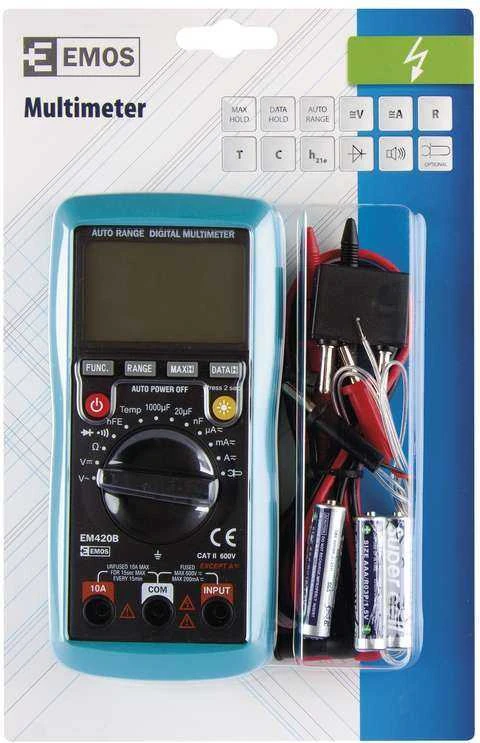„Emos“ skaitmeninis multimetras EM420B 2–600 V (M0420)