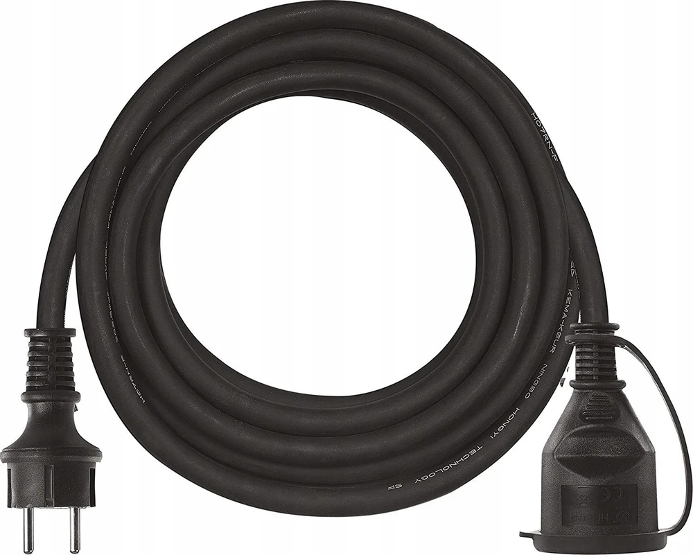 Emos Ilgintuvas 1 lizdas 5m 3 1,5 mm guma/neoprenas (P01705)