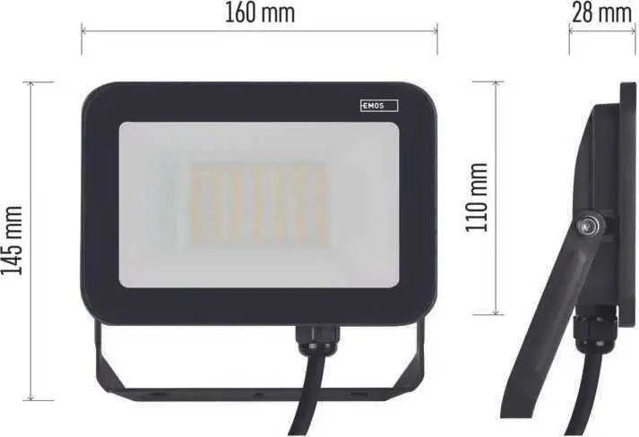 Emos prožektorius LED prožektorius Profi ZS2632 30W 3300lm 4000K IP65 juodas