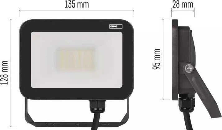Naświetlacz Emos Naświetlacz LED Profi ZS2622 20W 2200lm 4000K IP65 juoda
