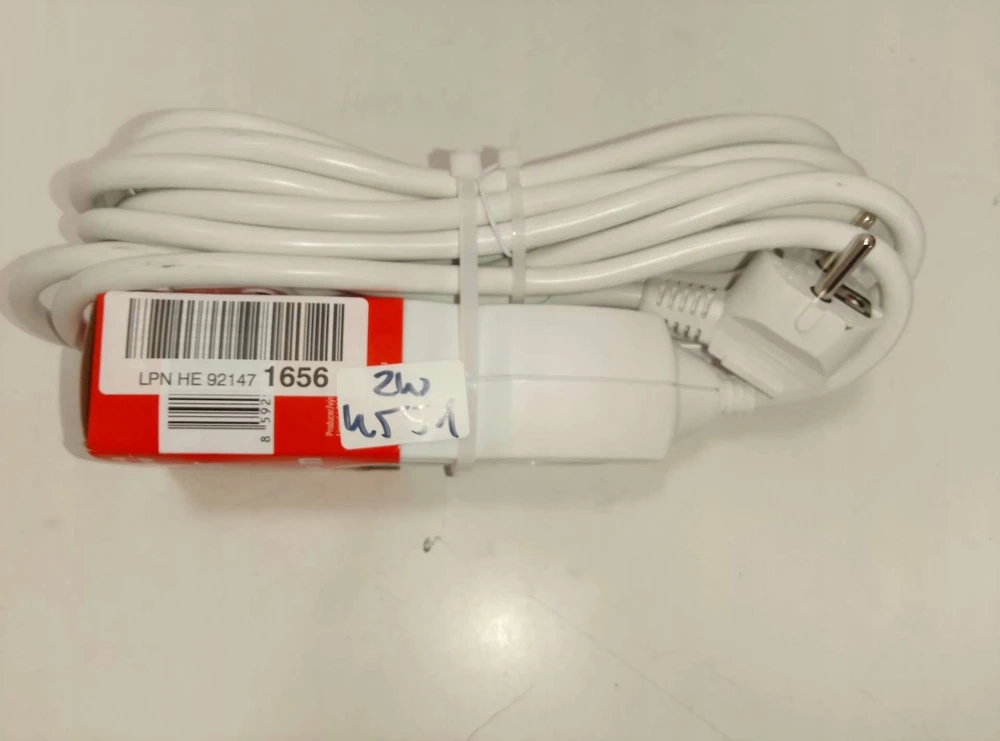 Emos Ilgiklis 3 lizdų 5.0m su įžeminimu (baltas) 1.5mm²