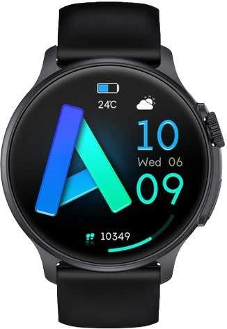 Emporia Išmanusis laikrodis „Joy“ vyrams ir moterims, fitneso laikrodis, sportinis laikrodis senjorams, sveikatos laikrodis, telefono funkcija, „Bluetooth“ žadintuvas, juodas