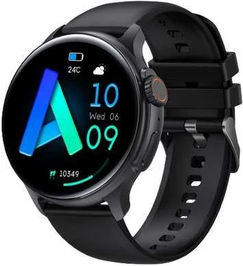 Emporia Išmanusis laikrodis „Joy“ vyrams ir moterims, fitneso laikrodis, sportinis laikrodis senjorams, sveikatos laikrodis, telefono funkcija, „Bluetooth“ žadintuvas, juodas