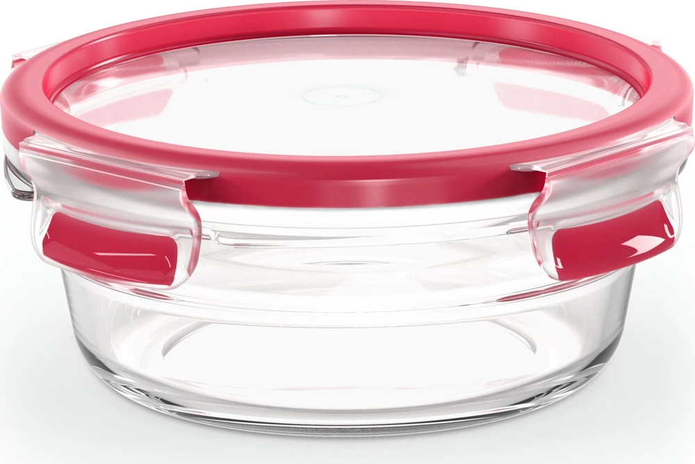 Emsa Emsa Clip&Close Glass Food Container 600 ml raudona