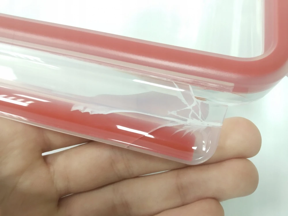 Emsa Emsa Clip&Close stiklinis maisto konteineris 1,3 L raudonas