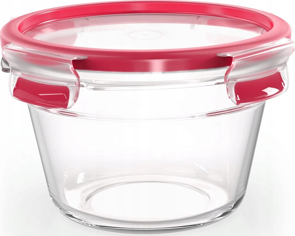 Emsa Emsa Clip&Close stiklinis maisto indas, 900 ml, raudonas