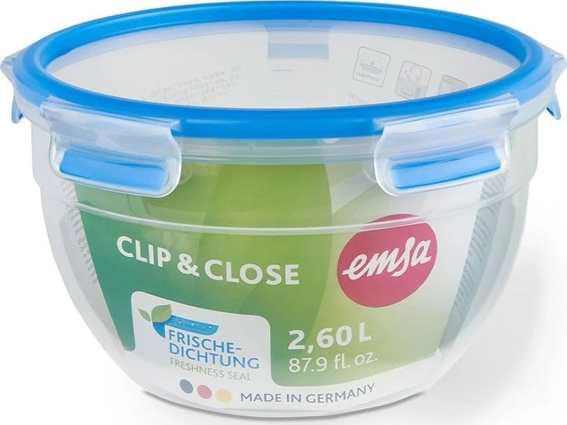 EMSA Clip&Close maisto laikymo dėžutė 2,6 l apvali