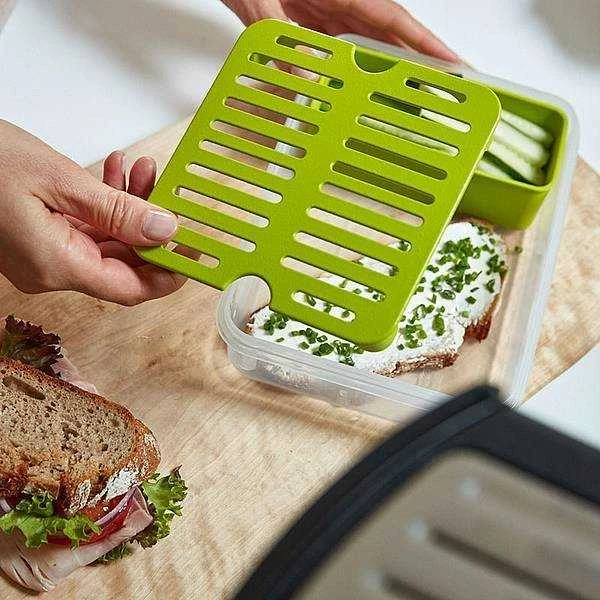 Emsa Clip&Go Brunchbox 518099 1,2l Skaidrus/Žalias