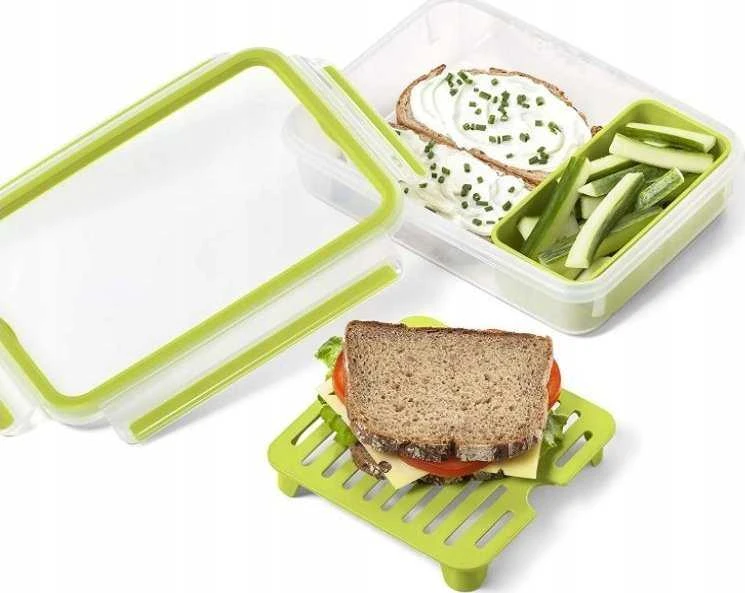 Emsa Clip&Go Brunchbox 518099 1,2l Skaidrus/Žalias