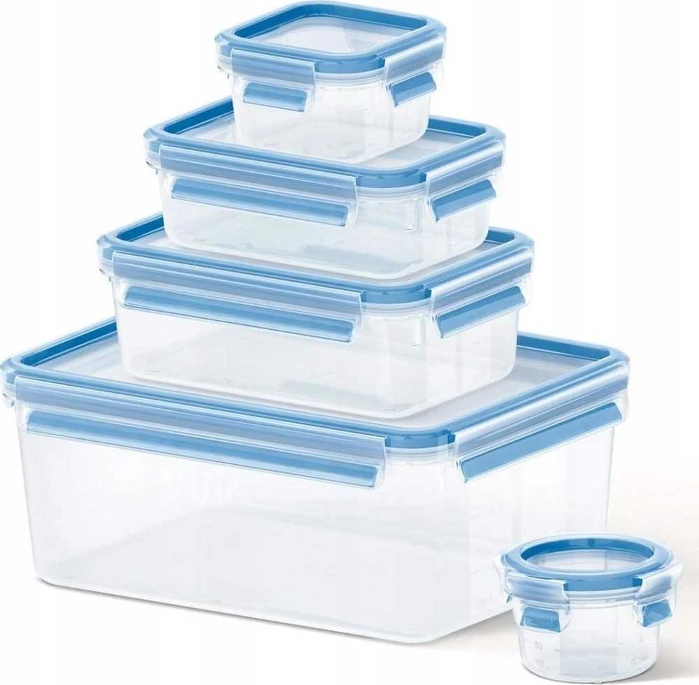 Emsa Food Clip&Close 508568 5 vnt. Rinkinys skaidrus/mėlynas