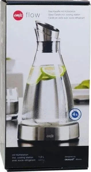 Emsa Flow aušinimo grafinas 1,0l stiklas 505219