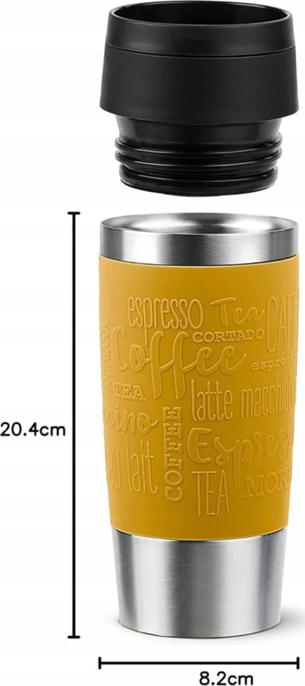 EMSA Travel Mug Classic 36 ml Nerūdijančiojo plieno, Geltona