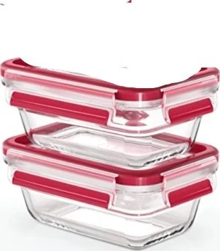 EMSA Clip&Close Glass Food Storage Box 3 vnt