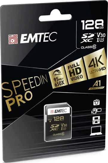 Atminties kortelė Karta Emtec Speedin Pro SDXC 128 GB 10 klasės UHS-I/U3 V30 (ECMSD128GXC10SP)