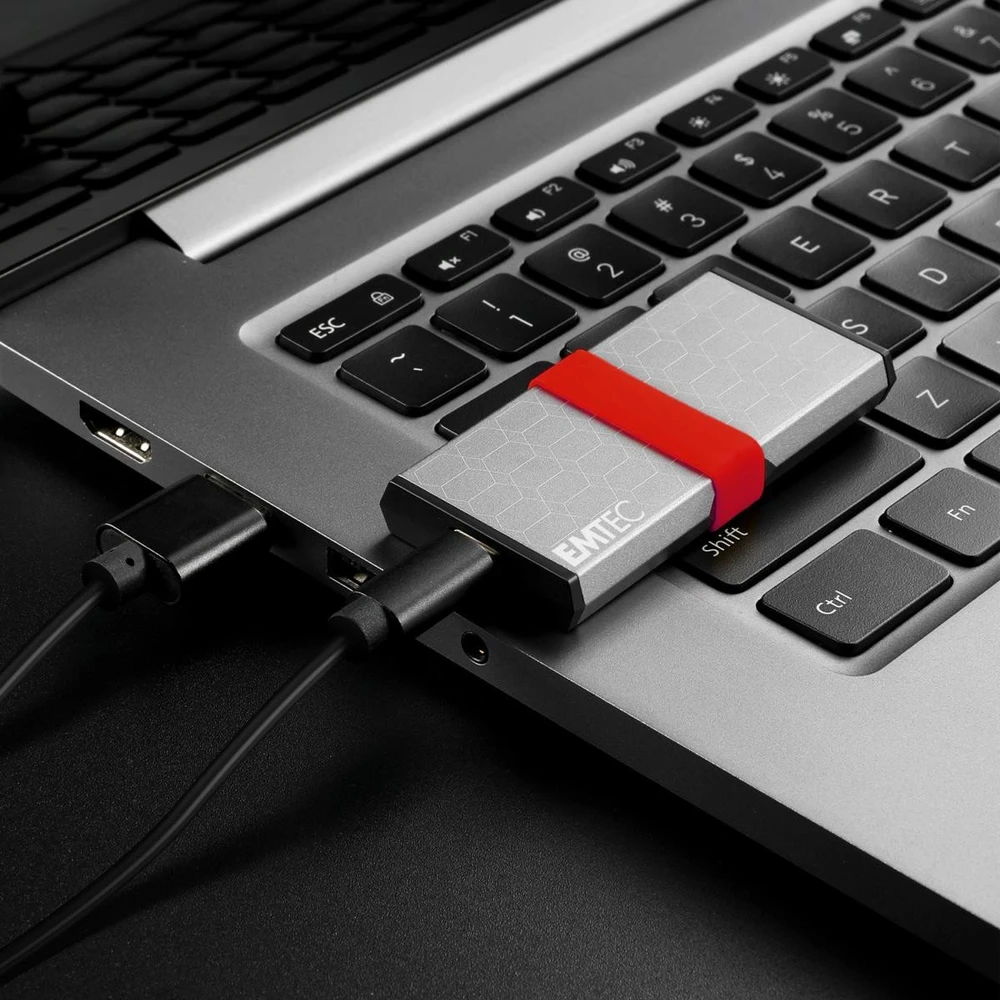 Kietasis diskas Emtec X205 Mini 1TB Sidabrinė išorinis SSD (ECSSD1TX205)