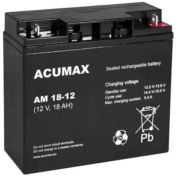 BATTERY 12V 18AH VRLA/AM18-12 ACUMAX EMU