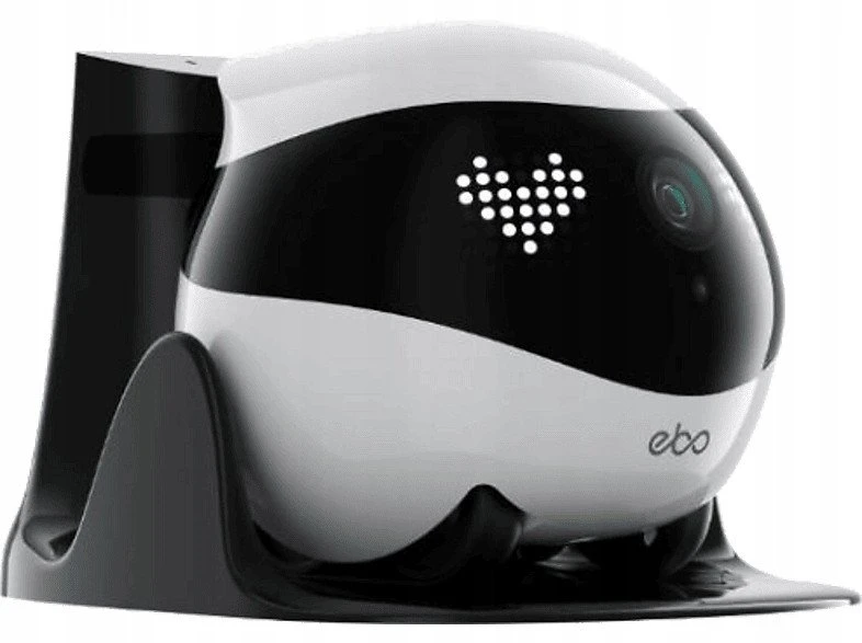 Namų robotas kompanijonas Enabot EBO Air 2 Plus FamilyBot su stebėjimo ir skambučių funkcija, baltas