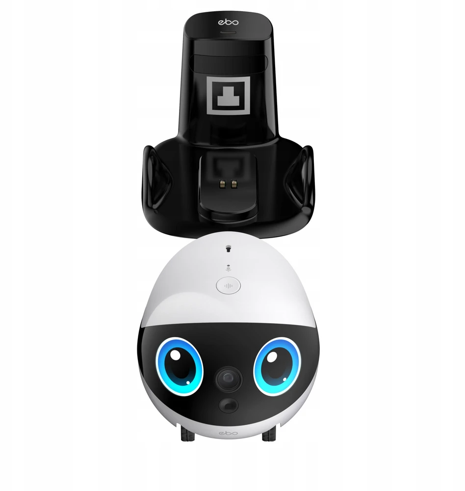 Namų robotas kompanijonas Enabot EBO Air 2 Plus FamilyBot su stebėjimo ir skambučių funkcija, baltas