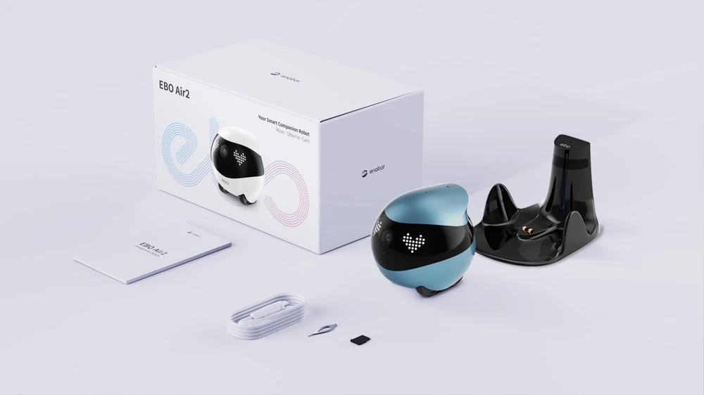 Enabot - EBO AIR 2 - namų, mobilus stebėjimo robotas (mėlyna)