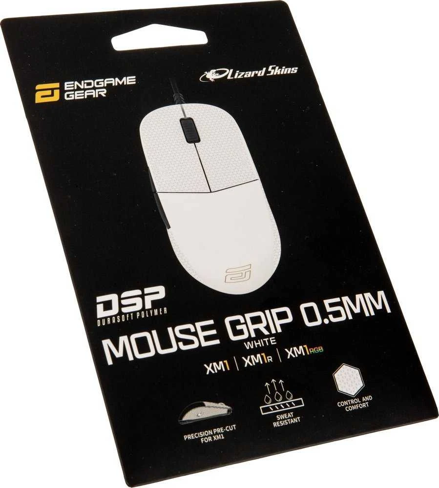 Pelė Endgame Gear XM1 Lizard Skins DSP Grip – baltos spalvos